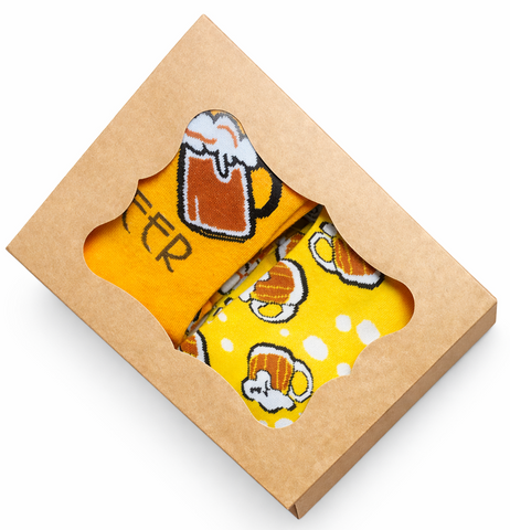 Подарунковий набір чоловічих шкарпеток з пивним принтом Beer 00038 фото